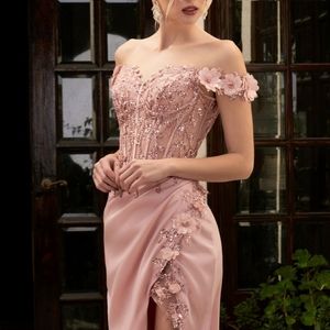 Black, burgundy , blue,gold,mauve, off shoulder fitted dress